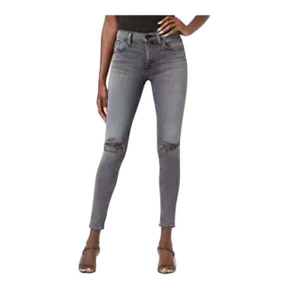 Hudson Denim - Hudson Jeans Nico mid rise super skinny ankle gray size 26